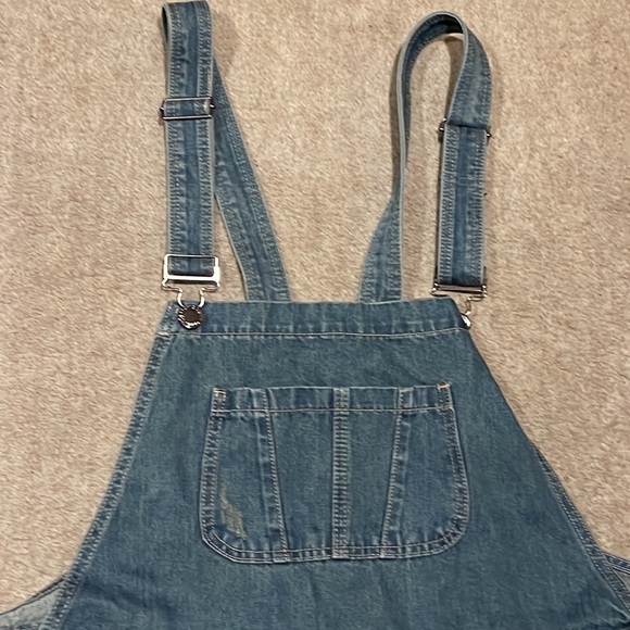 City Chic Boyfriend Denim Distressed Overalls size 18 - Picture 8 of 14